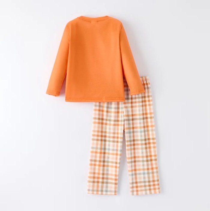NEW Boutique Turkey Thanksgiving Smocked Embroidered Boys Plaid Pants Outfit gallery
