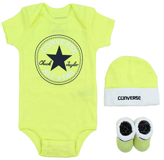 Converse 3 piece infant set- Cap + Bodysuit +1pair of Booties- 0-6 months