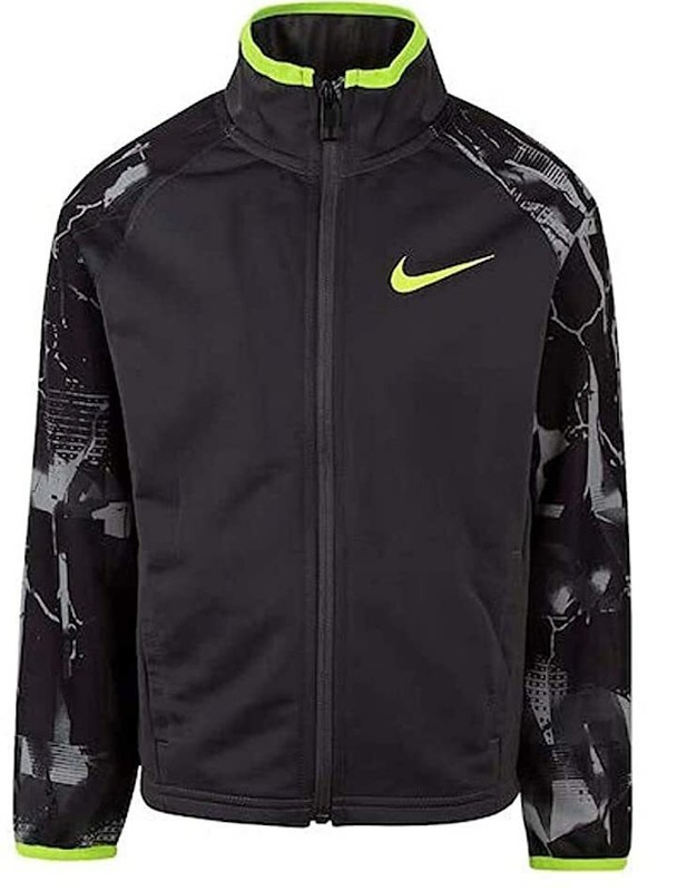 Nike Baby Boys 2 Piece Tracksuit Pants Jacket Set Black Grey Volt 12 Months NWT gallery