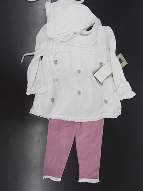Infant Girls Harry & Violet $38 3pc White/Lavender Set Sz 12 Months – 18 Months