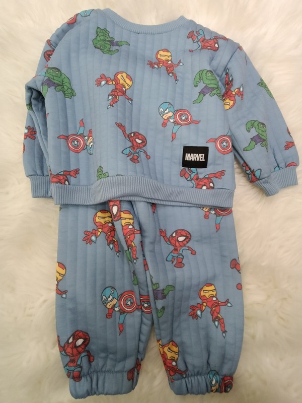 Marvel Spidey & Friends 3T Blue Sweatshirt Pants Set Superhero Outfit