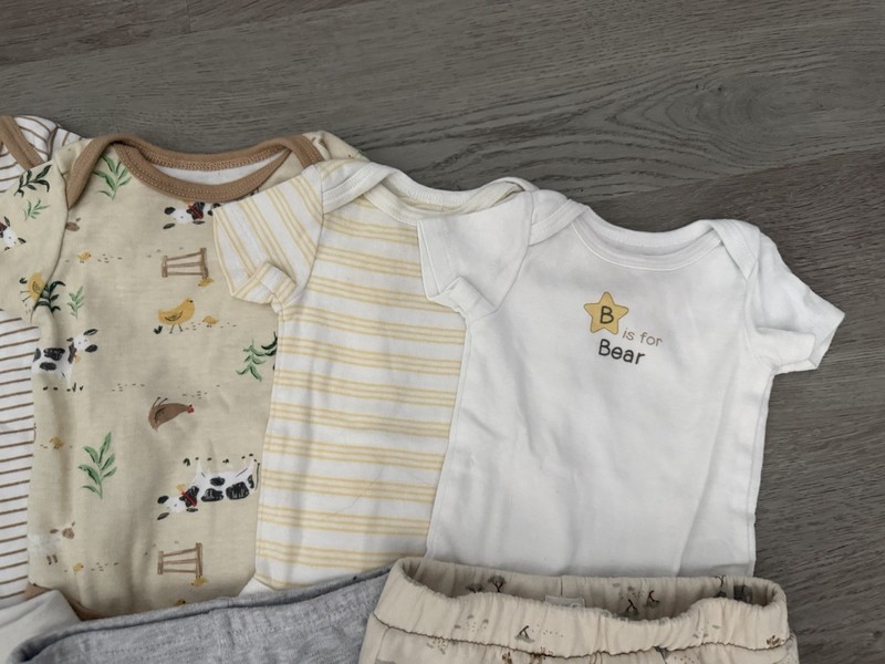 Baby Boy Clothing Lot 0-3 Months 15 Items Pants/Bodysuits/Socks/Hats gallery
