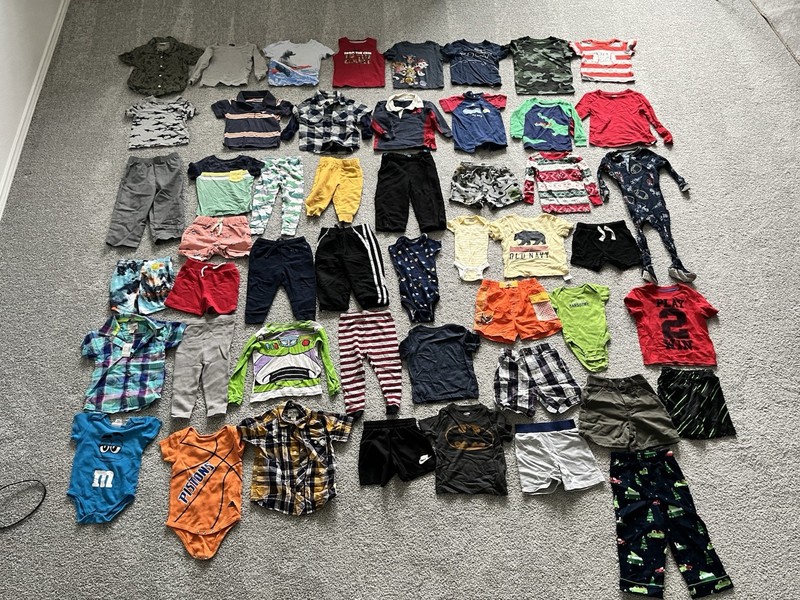 Baby Boy Clothes Variation Of Clothing Etc: Size 12M-4T Variety Lot of 50