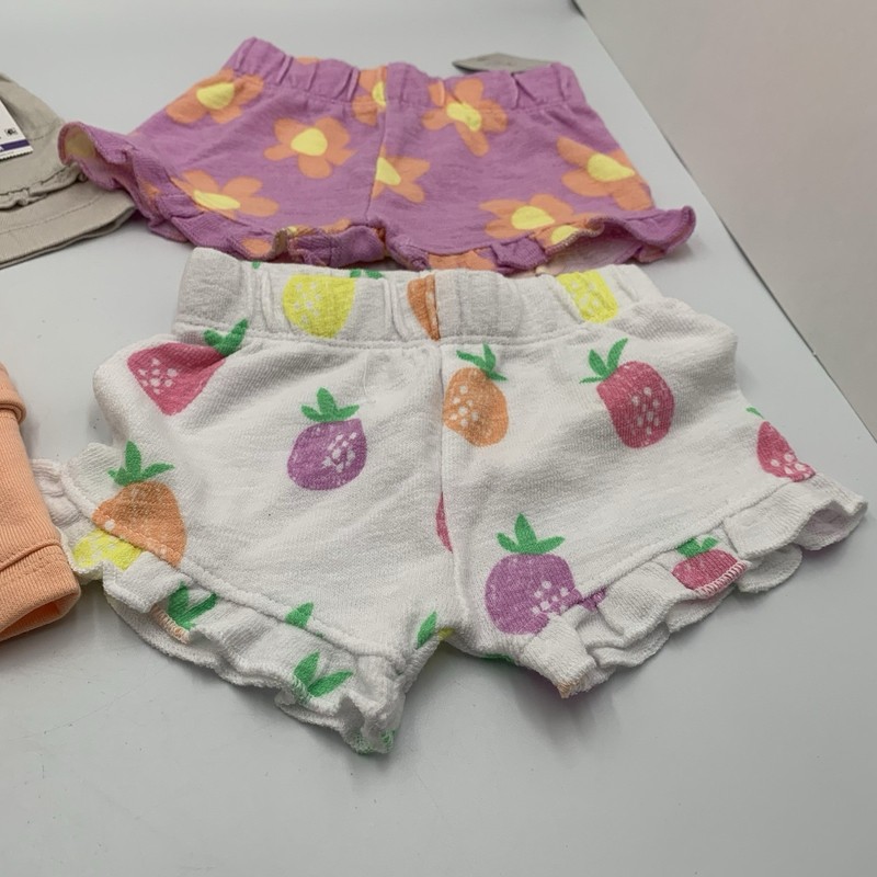 Garanimals Girls Sz 0-3M Lot of 7 Colorful Summer Clothes Shirts and Shorts NWT gallery