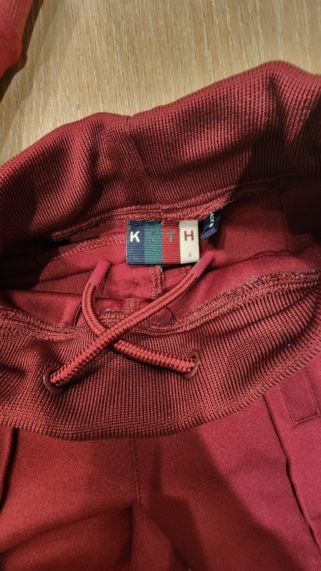 Kith Kids 2-Piece Tracksuit Set Size 2 Burgundy Full Zip Logo Striped gallery