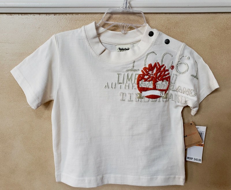 NWT Timberland 2pc set T-Shirt & Corduroy pants outfit 12 18 24 Mons brown gallery