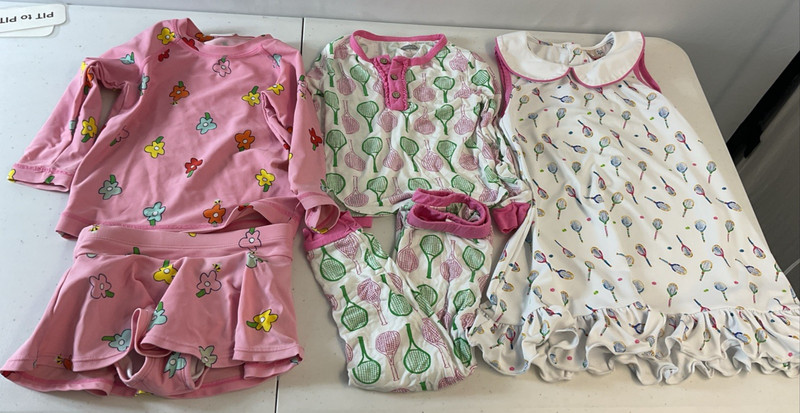 Girls 5 piece 3T summer LOT «Tennis» Smockingbird bamboo Hannah Andersson SWIM