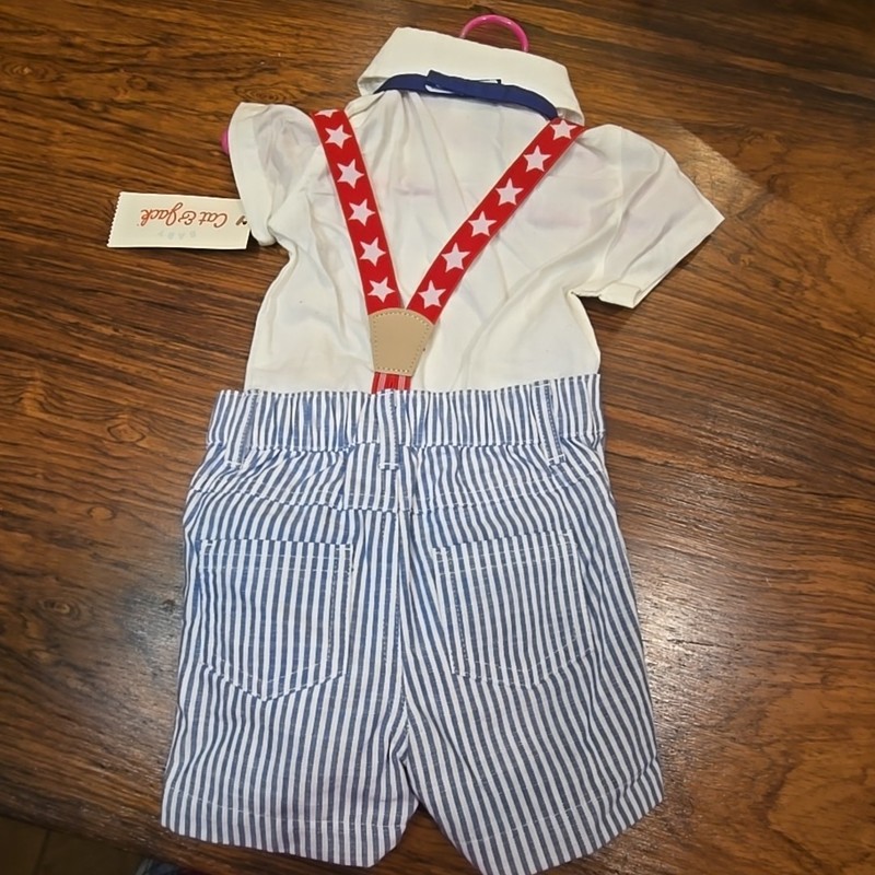NWT Cat & Jack Boy's Shortall Outfit 3 Pc. 6 - 9 month NEW gallery