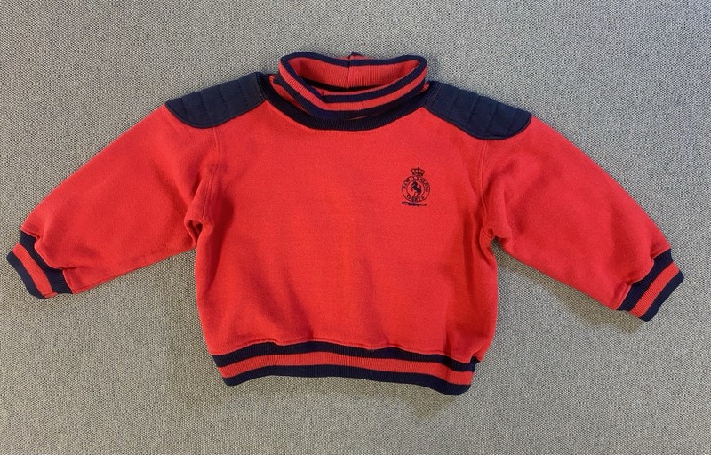 Vintage 90s Toddler Tracksuit Set 3T Red Navy Sweatshirt Pants Retro Boys gallery