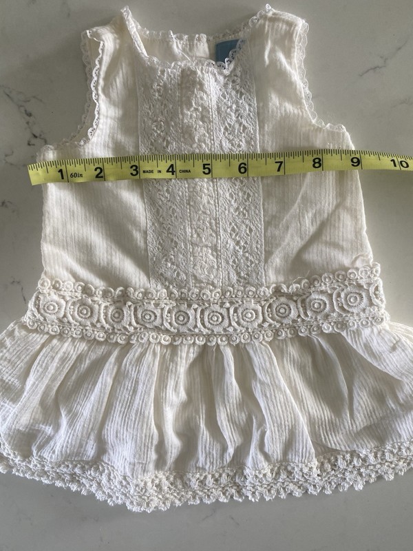 Lot of 2 pcs : Ivory Girls Baby Gap Dress 3-6M, Sunflower Dress/Cardigan 12M gallery