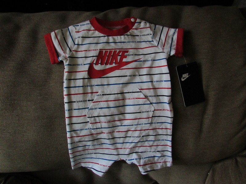 Nike Baby Boy One-Piece Romper Size 3M Red, White and Blue NWT