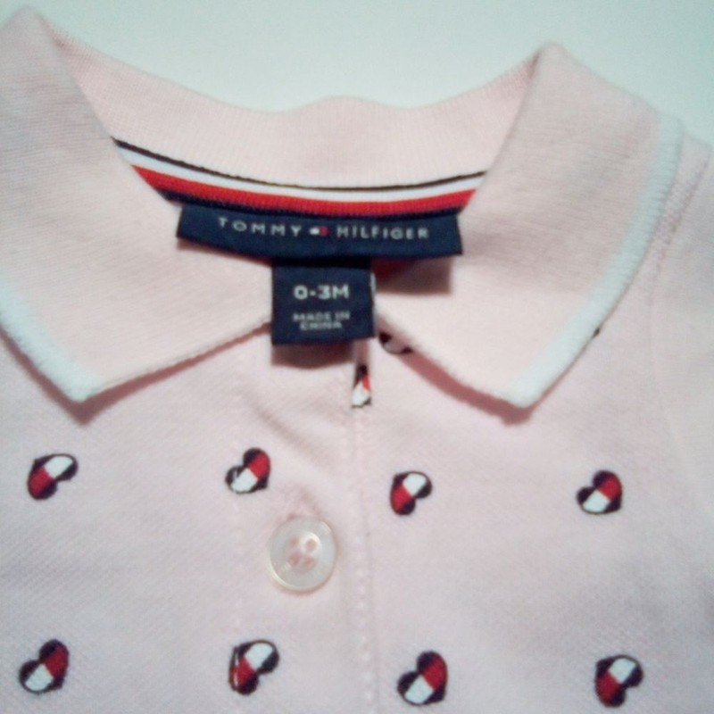 Tommy Hilfiger Pink Baby Girl 0-3M 2 Piece Ensemble Set Logo Hearts Design gallery