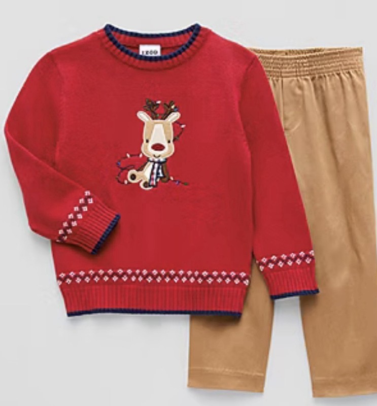 NWT Izod Boys 2-Piece Reindeer Sweater Set – Size 2T – Regular $50