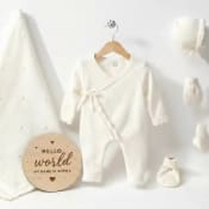 Pink Baby Girl Coming Home Outfit, Organic Cotton Knit Baby Clothes