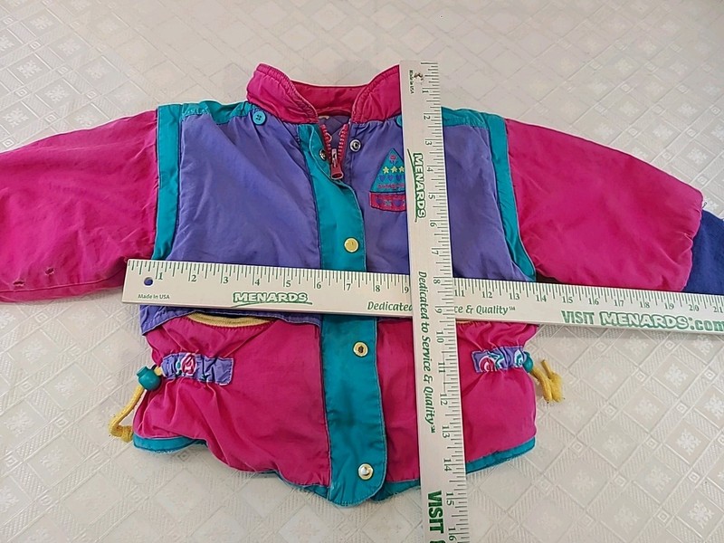 Gymboree VINTAGE 90s jacket Girls floral S Small Zipper Snap flowers Y2k Pastel gallery
