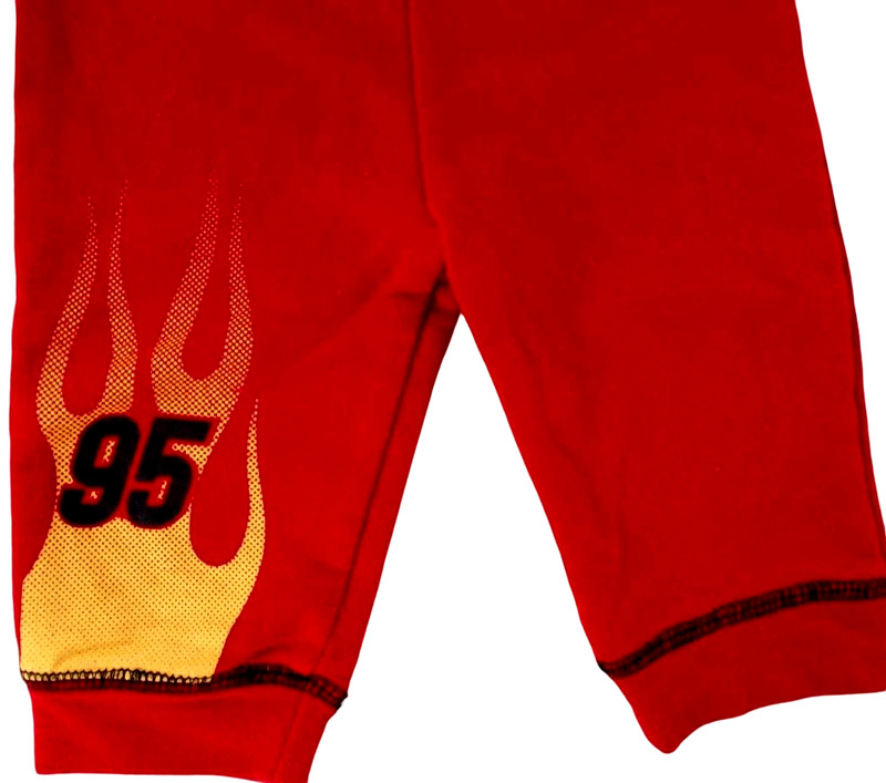Disney/Pixar CARS Lightning McQueen Mock-Layered Hooded TOP & JOGGER PANTS 3-6 M gallery