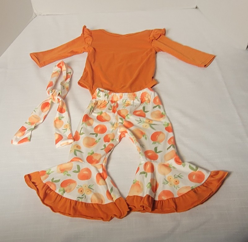 Ruffle Long Sleeve, Pant Set With Head Band gallery