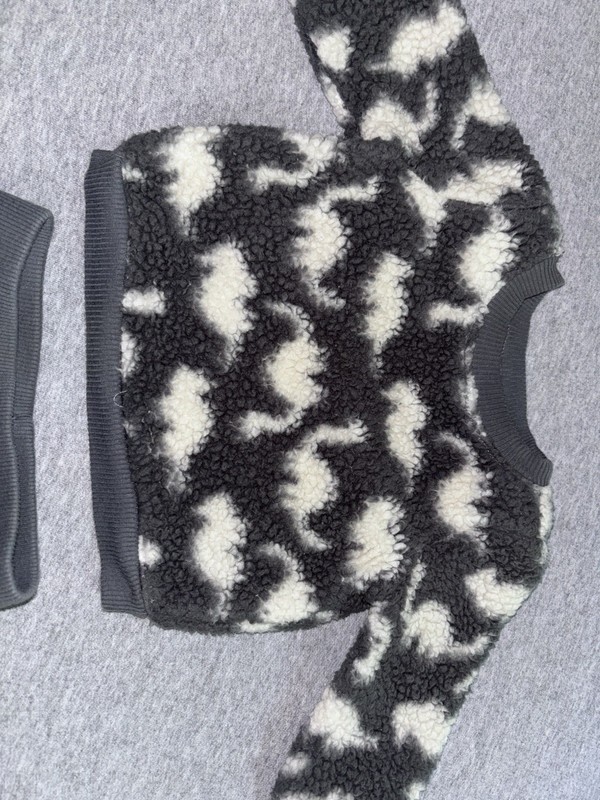 Cat & Jack Sherpa Fleece Grey Dinosaur 2 Piece Winter Baby Outfit 0-3m gallery