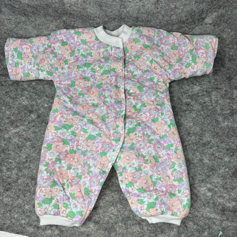 Vintage Small Stars Infant One-Piece Outfit Thick Warm Jumper Size 0-9 Months