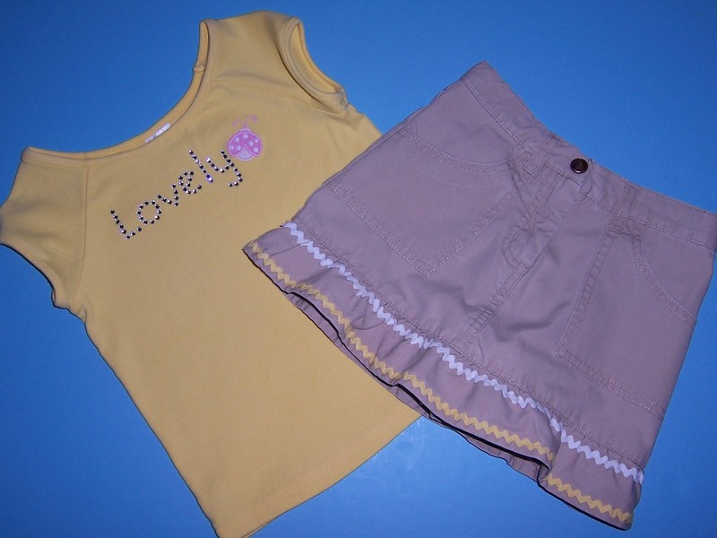 Gymboree girls VTG «SUNFLOWER FIELDS» sz 4…2 pc TOP & SKORT…CUTE