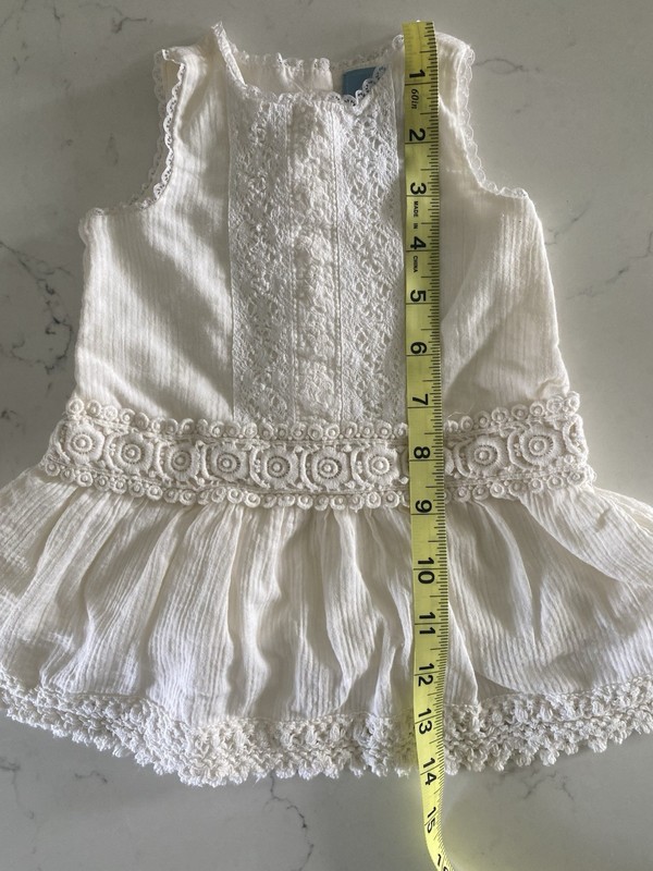 Lot of 2 pcs : Ivory Girls Baby Gap Dress 3-6M, Sunflower Dress/Cardigan 12M gallery