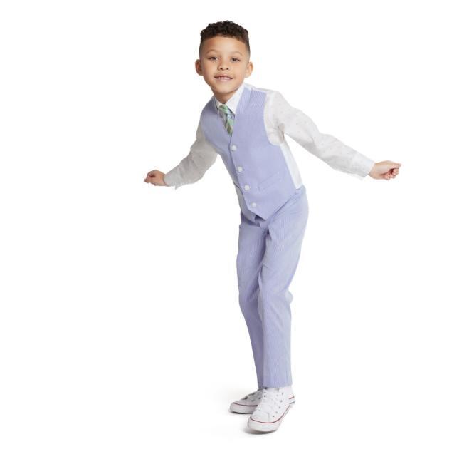 Nautica Toddler and Little Boys Pin Cord Machine Washable Vest Set - Bright Blue gallery