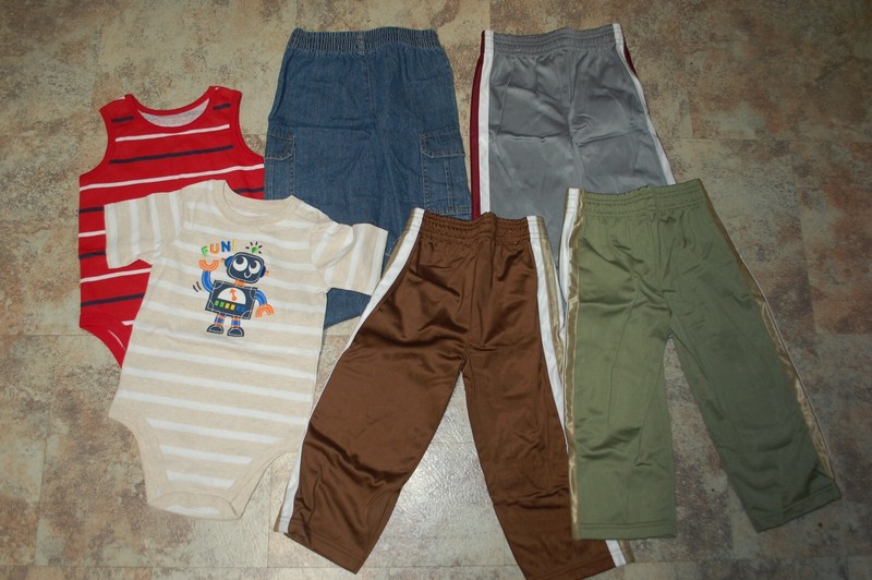 Lot 24 mo BOYS Outfit Sets CLOSE OUT 2 bodysuit shirts 4 pants