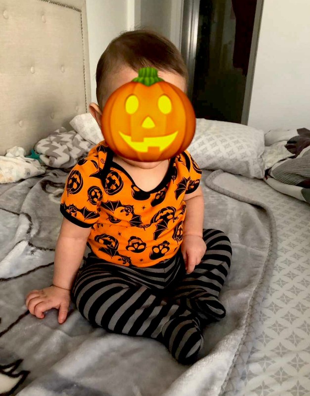 Baby Unisex Contrast Halloween Print Bodysuit gallery