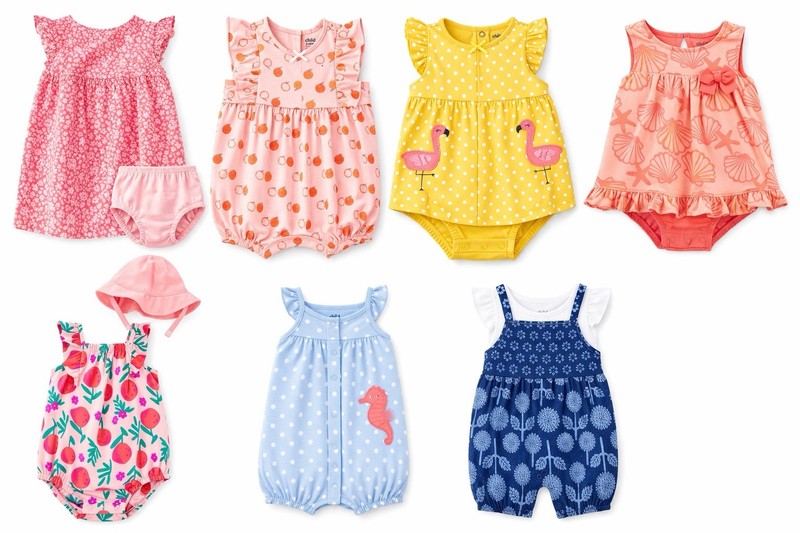 New~10pc Child of Mine Dresses & Rompers Set Floral Outfit Lot, Size 24M