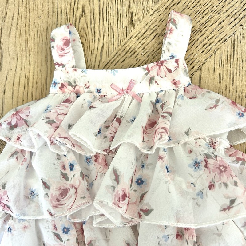 Edgehill Collection Baby Girl Size 6mo Pink One Piece Romper Chiffon Ruffles gallery
