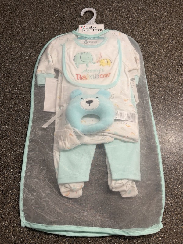 Baby Starters Boys 9 Piece Layette Set Size 0-3 Months