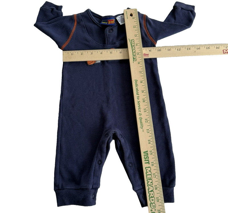 Vtg Infant Baby Boys Patches Sports Romper Basketball Football Soccer 3/6M gallery