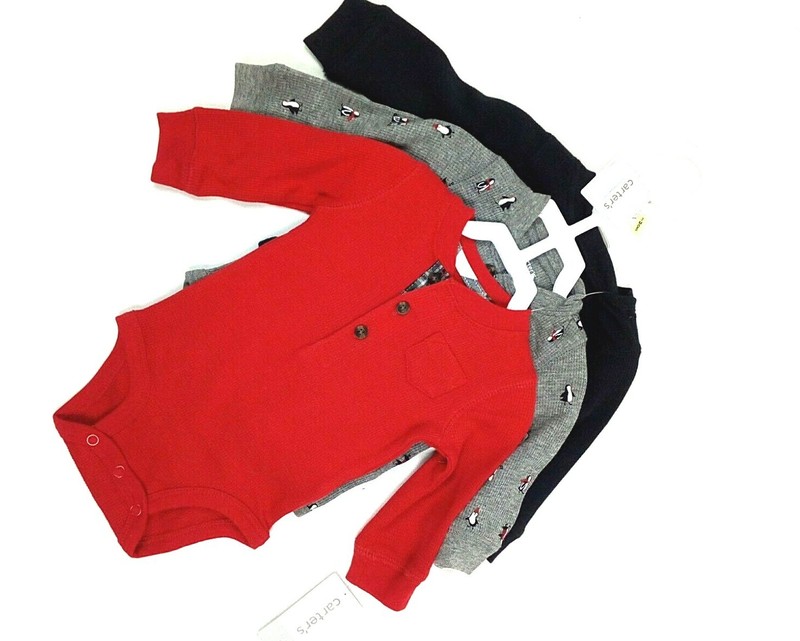 Brand New 3 Months, Set of Carter's Baby Boy Long Sleeve Body Suit ! gallery