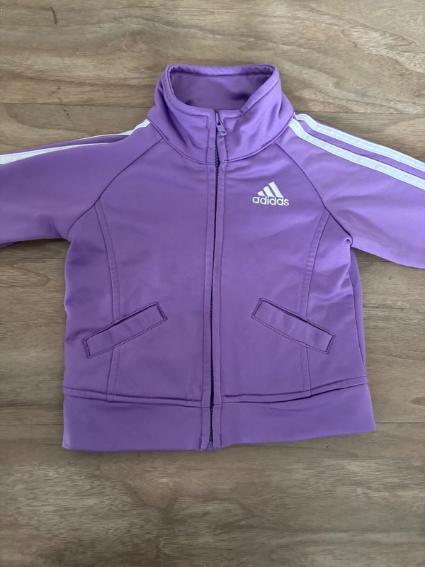Adidas Purple Lavender Track Suit Embroidered Logo Size 9M gallery