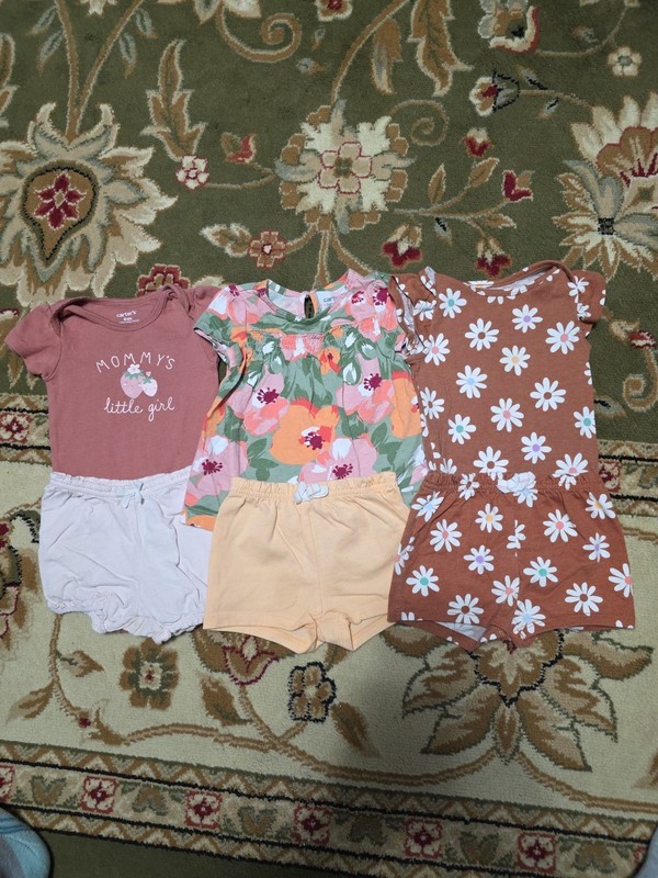 Baby Girls Sz 9m Lot Of 3 Summer Outfits