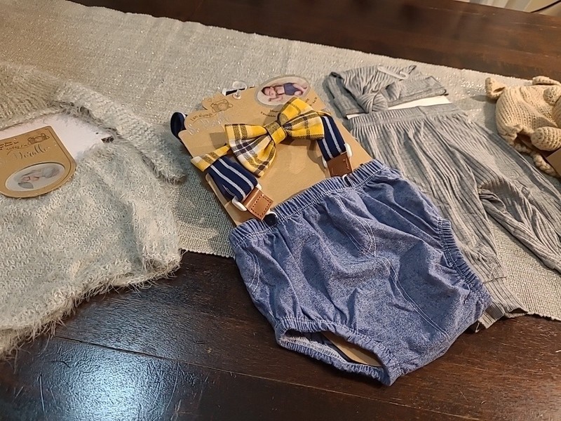 4 New Sets of Newborn Outfits For Pictures Size 0-6 Months gallery