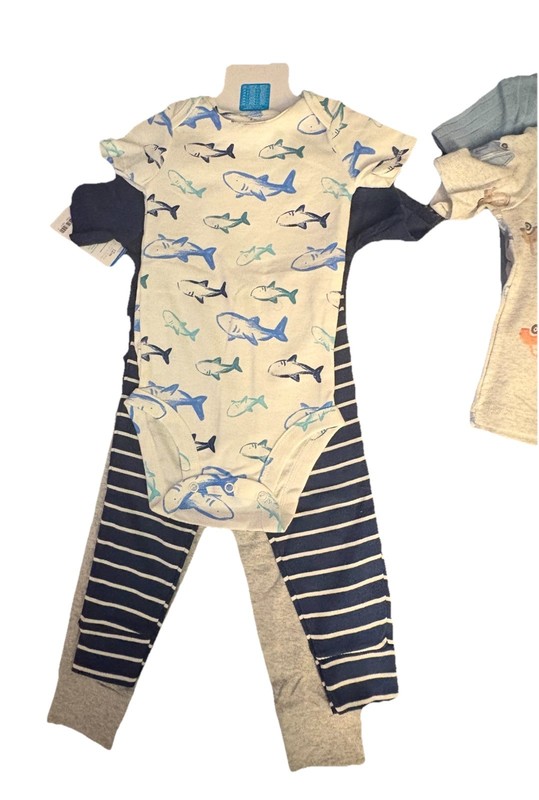CARTER'S Boys Dinosaurs, Trucks, Cars, 4 Shirts, 4 Pants Sets, 12mo gallery