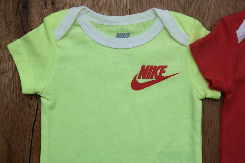 Nike Baby Girl 3 Piece Bodysuit Set ~ Yellow, Orange, Volt & White ~ gallery