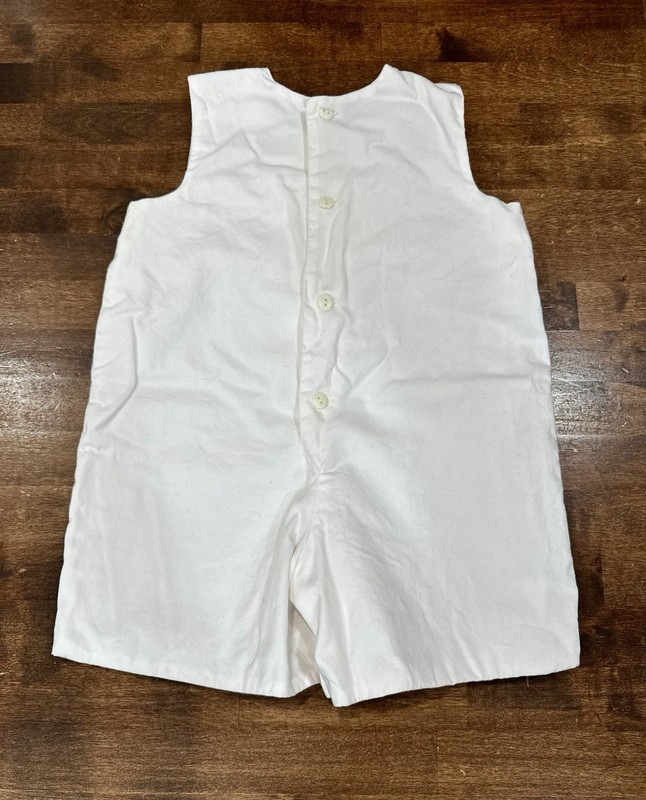 STRASBURG Boys 12 Mos Smocked One Piece Romper Christening Wedding Formal White gallery