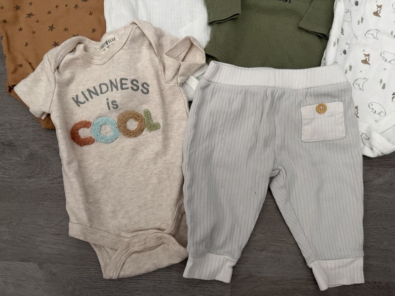 Baby Boy Clothing Lot 0-3 Months 15 Items Pants/Bodysuits/Socks/Hats gallery