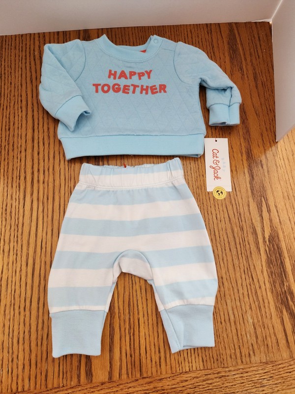 Cat & Jack-Happy Together 2 Pc Set-NB, 0-3, 3-6, 6-9, 12, 18 mo, NWT, FREE SHIP