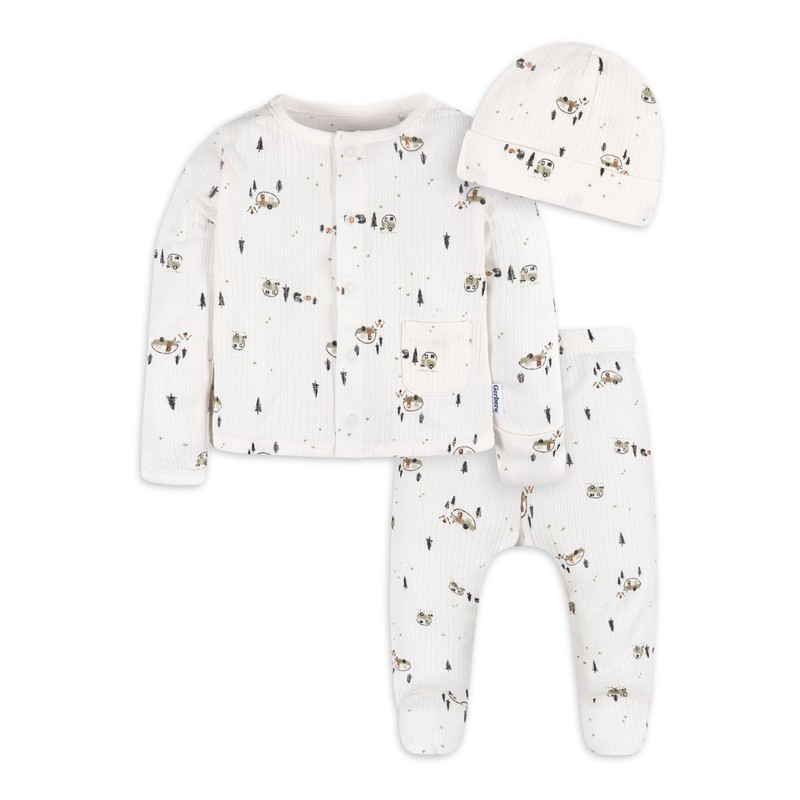 Gerber Baby Unisex Take Me Home Set, 3-Piece, Size Newborn