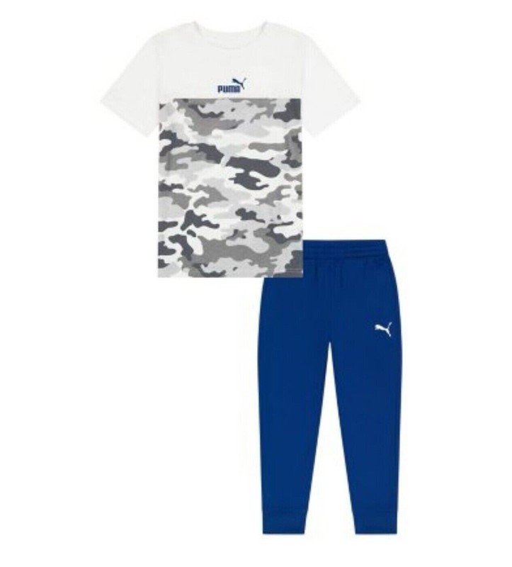 Lot 2 Puma Boy Activewear Sets 4 Pieces 2-Short Sleeve Tees and 2-Joggers Sz 18M gallery
