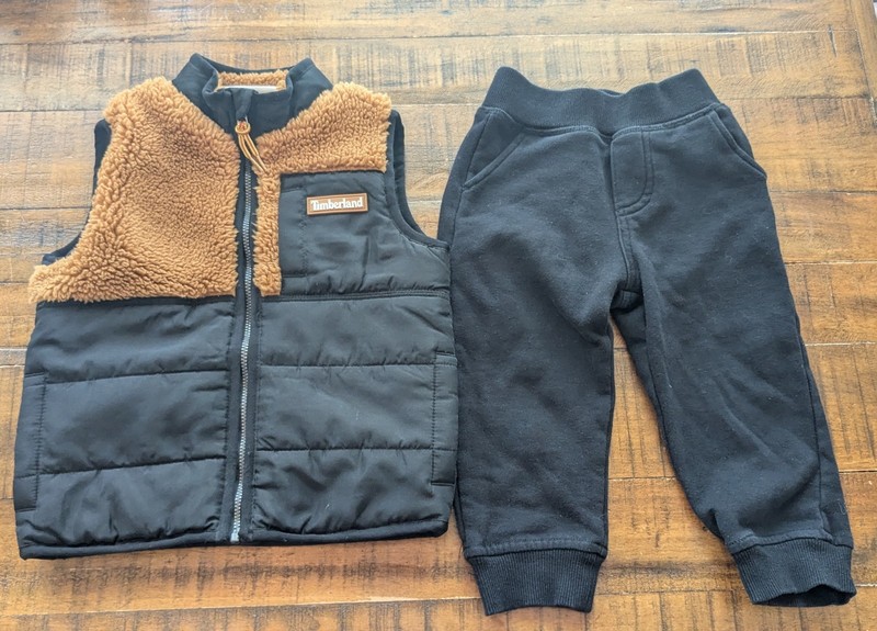 Timberland Baby 24m Vest and Sweatpants Outfit