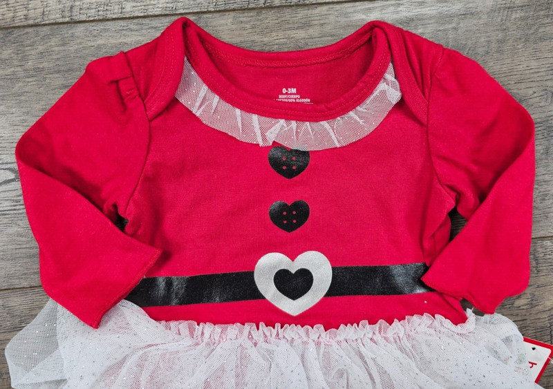 Baby Girl Clothes New Holiday Time 0-3 Month Tutu Santa Christmas Outfit gallery
