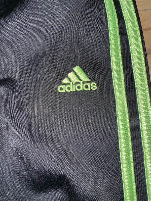 Black And Lime 3 Striped Green Adidas Track Suit Toddler 3T gallery