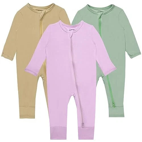 Baby Boy Girls Footless Snug Fits Sleepers Rayon Long Sleeve with Mitten Cuff…