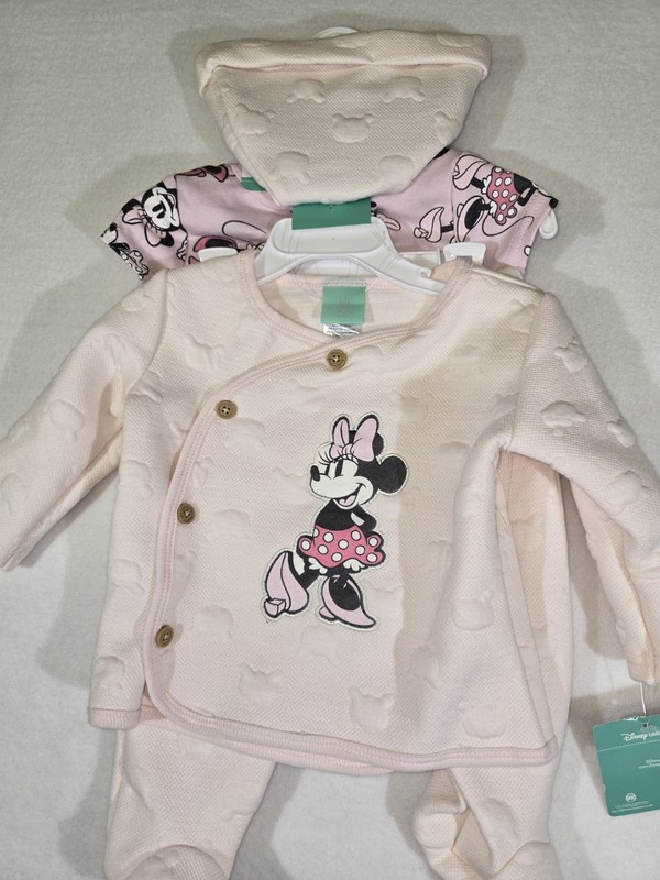 NWT DISNEY 4 piece set Pink MINNIE MOUSE size 6-9 month gallery