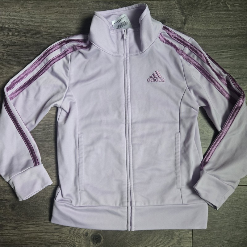 Lavender Adidas 2‑Piece Tracksuit Set 4T Jacket Pants Purple Stripes Athleisure gallery