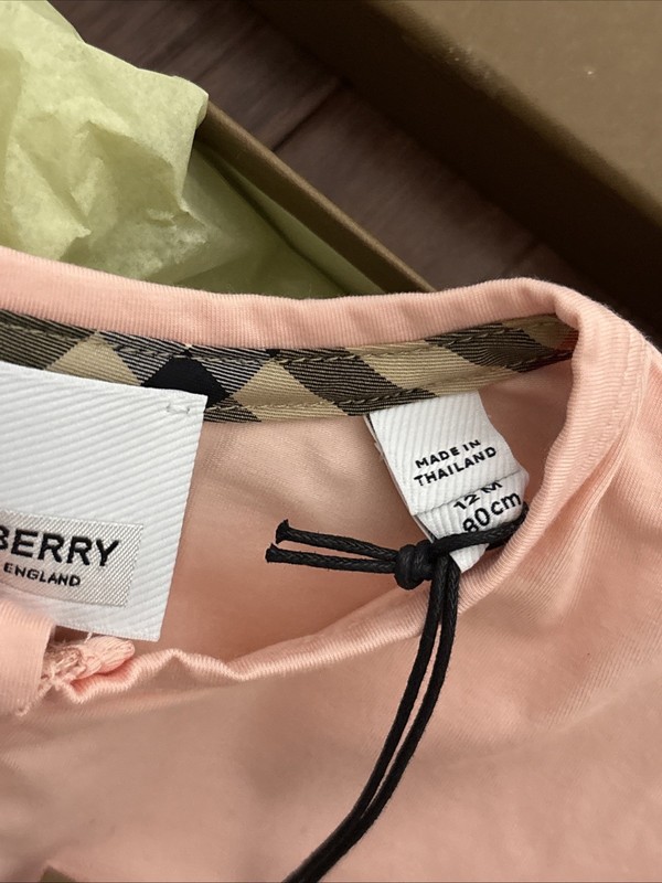 Burberry Girls Claude 3 Pieces Gift Set Mini Check Alabaster Pink sz 12 mon NEW gallery